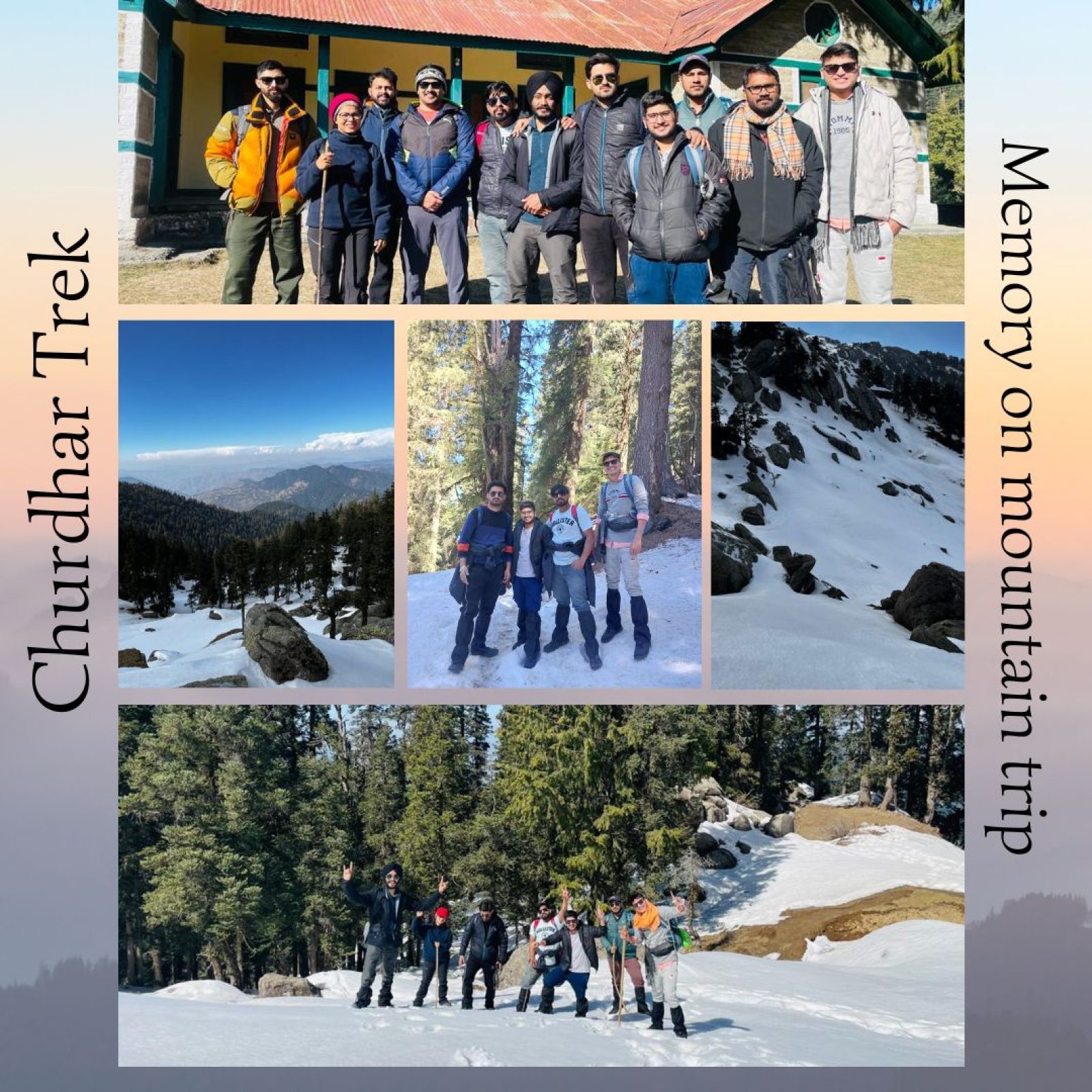 Mountain trip photo collages